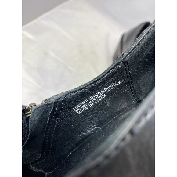 Women's BORN Black Leather Booties Mules Heels Clogs Zipper Sz 6 - Picture 10 of 10